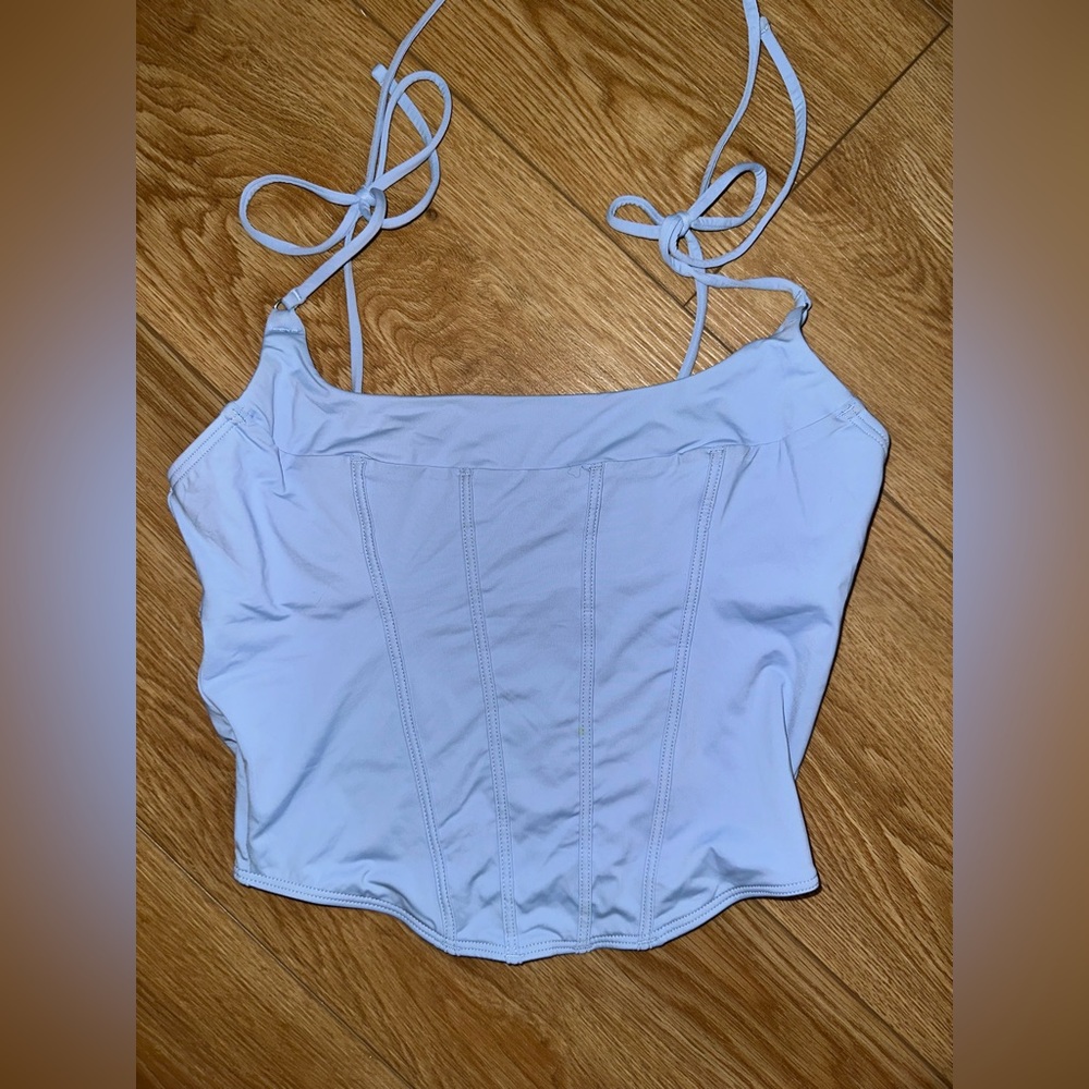 Women's Light Blue Corset Top